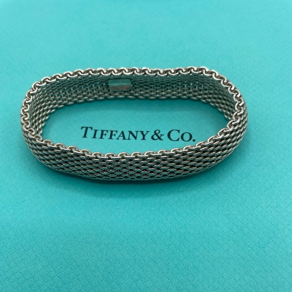 🎄Black Friday Sale Tiffany & Co Somerset Mesh Bangle Bracelet - Picture 2 of 4